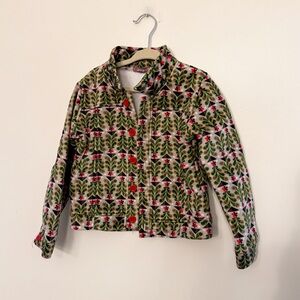 Jelly The Pug Christmas Floral Blazer Jacket